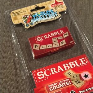 Worlds Smallest Scrabble Crossword Game NWT